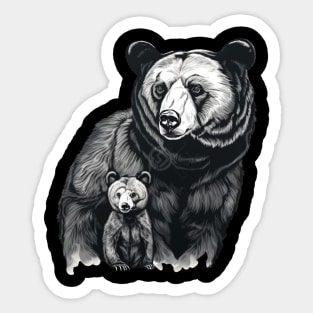 Mama Bear And Baby Sticker